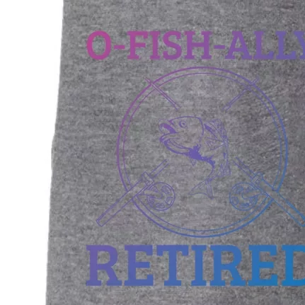 Fishing Retiret Retired Fisher Grandpa Great Gift Doggie 3-End Fleece Hoodie