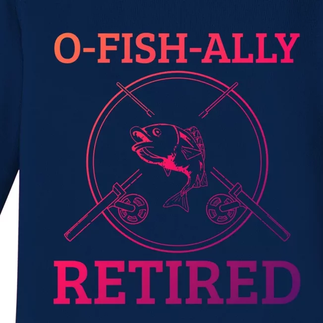 Fishing Retiret Retired Fisher Grandpa Great Gift Baby Long Sleeve Bodysuit