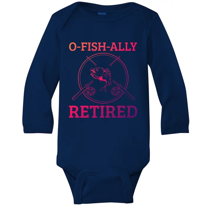 Fishing Retiret Retired Fisher Grandpa Great Gift Baby Long Sleeve Bodysuit