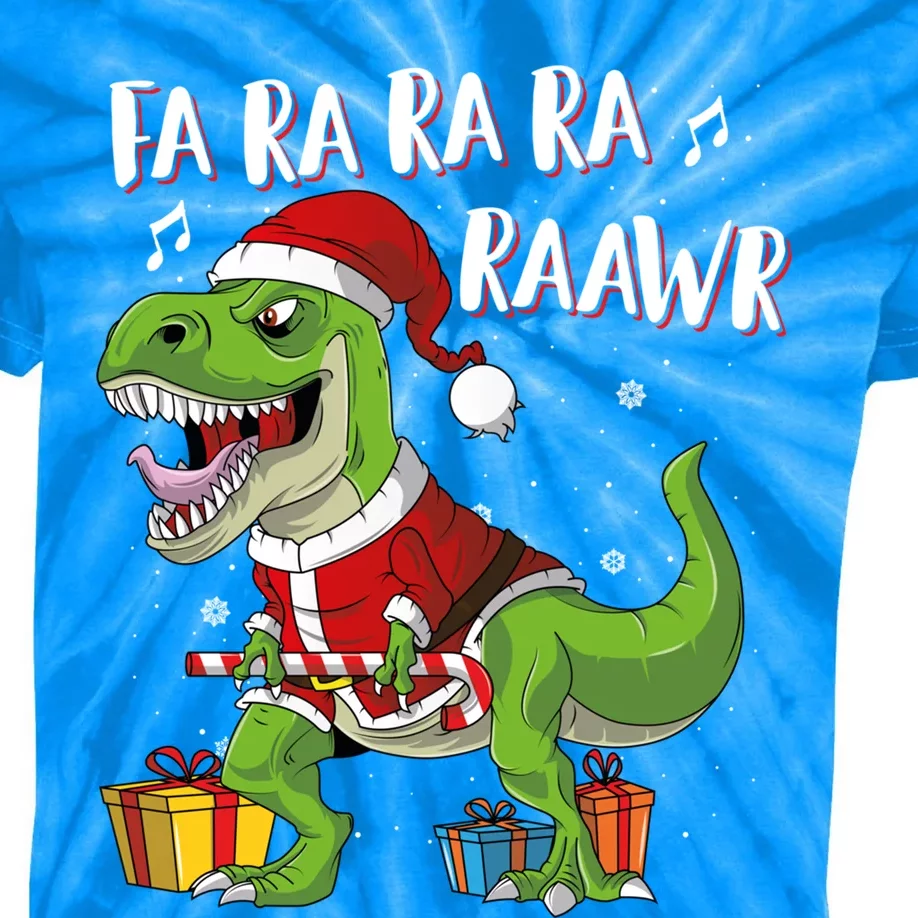 Fa Ra Ra Ra Ra Rawr Santa Dinosaur T Rex Funny Christmas Funny Gift Kids Tie-Dye T-Shirt