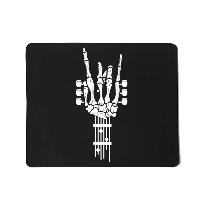 Funny Rock & Roll Skeleton Gift Funny Guitar Music Lover Gift Mousepad