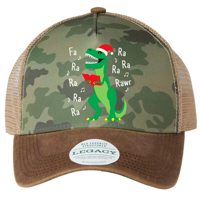 Fa Ra Rawr Trex Santa Christmas Carol Funny Fa La La Legacy Tie Dye Trucker Hat