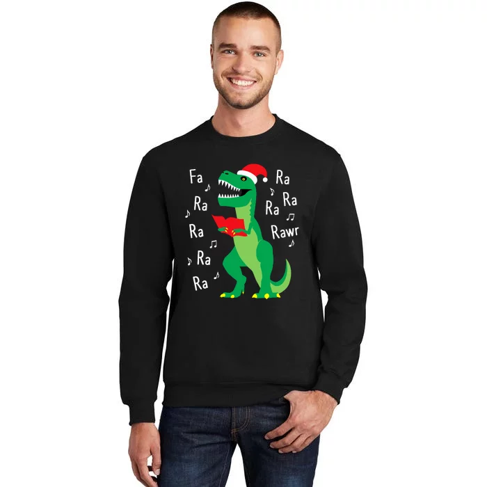 Fa Ra Rawr Trex Santa Christmas Carol Funny Fa La La Sweatshirt