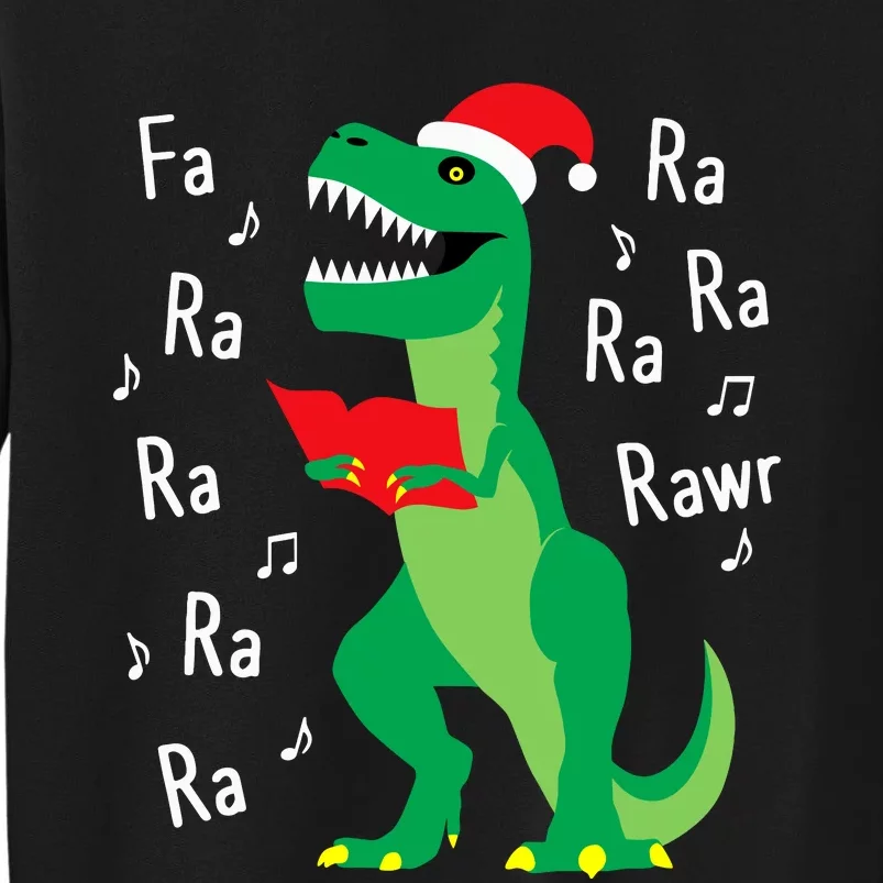 Fa Ra Rawr Trex Santa Christmas Carol Funny Fa La La Sweatshirt