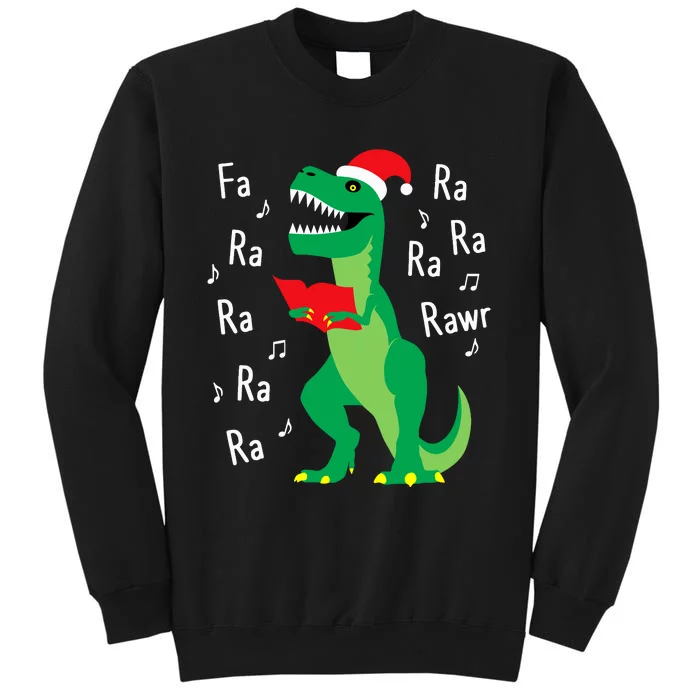 Fa Ra Rawr Trex Santa Christmas Carol Funny Fa La La Sweatshirt