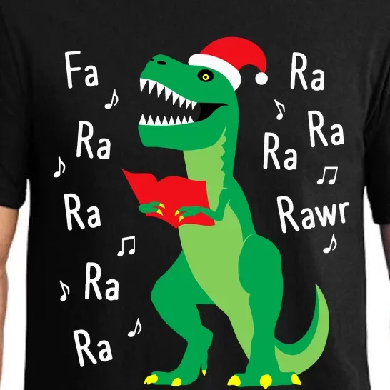 Fa Ra Rawr Trex Santa Christmas Carol Funny Fa La La Pajama Set