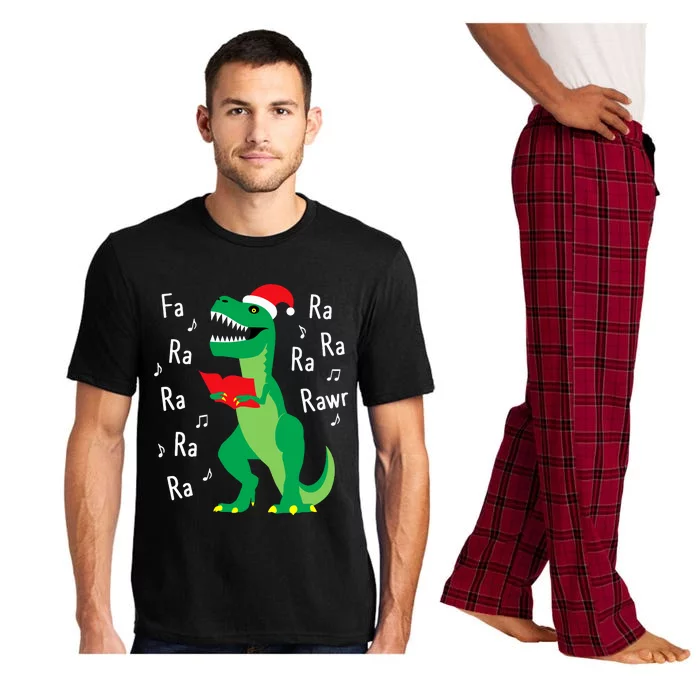 Fa Ra Rawr Trex Santa Christmas Carol Funny Fa La La Pajama Set