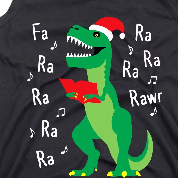 Fa Ra Rawr Trex Santa Christmas Carol Funny Fa La La Tank Top