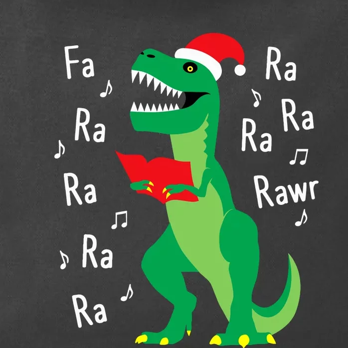 Fa Ra Rawr Trex Santa Christmas Carol Funny Fa La La Zip Tote Bag