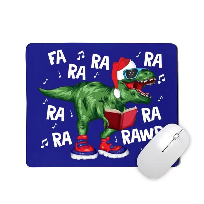 Fa Ra Ra Ra Rawr Funny Christmas Santa Trex Dinosaur Cute Gift Mousepad