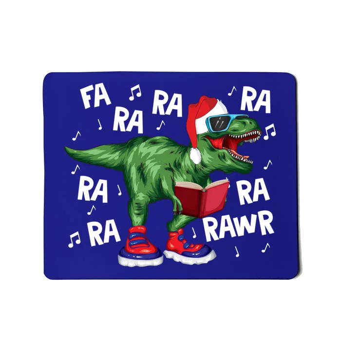 Fa Ra Ra Ra Rawr Funny Christmas Santa Trex Dinosaur Cute Gift Mousepad