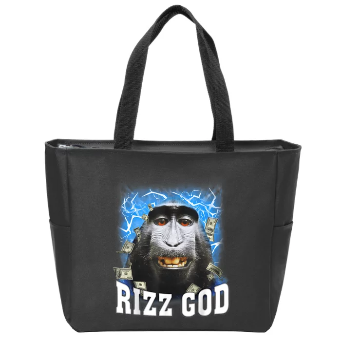 Funny Rizz Rizzler Rizz God Trending Meme Funny Rizz Zip Tote Bag