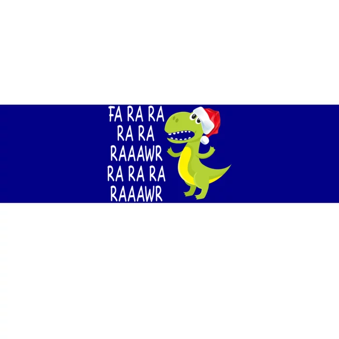 Fa Ra Ra Rawr Dinosaur Santa Hat Cute T Rex Gift Bumper Sticker