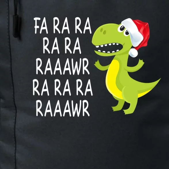 Fa Ra Ra Rawr Dinosaur Santa Hat Cute T Rex Gift Daily Commute Backpack