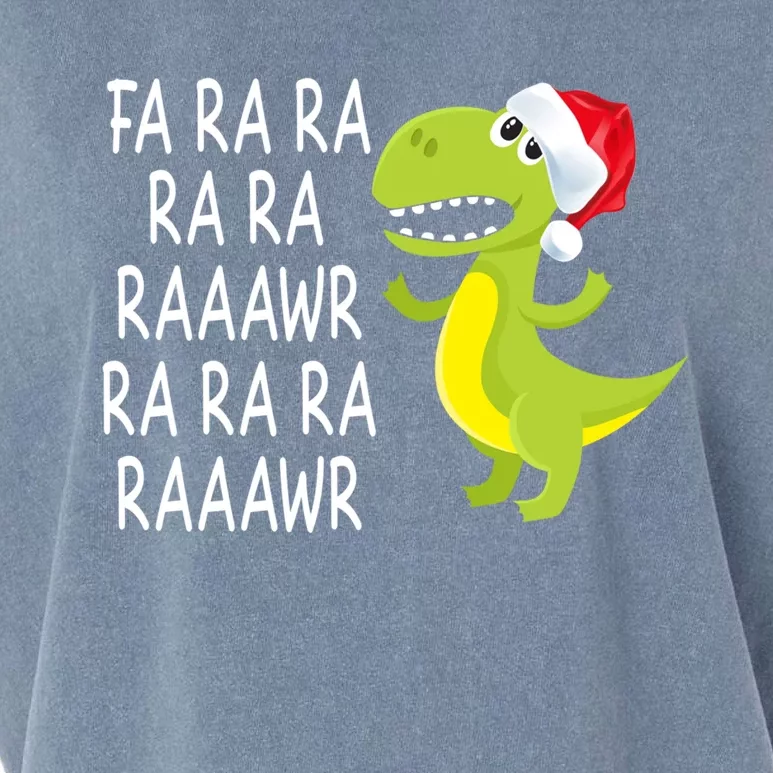 Fa Ra Ra Rawr Dinosaur Santa Hat Cute T Rex Gift Garment-Dyed Women's Muscle Tee