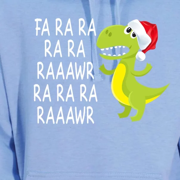 Fa Ra Ra Rawr Dinosaur Santa Hat Cute T Rex Gift Unisex Surf Hoodie