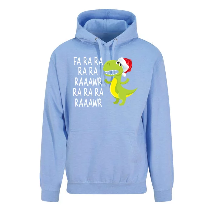 Fa Ra Ra Rawr Dinosaur Santa Hat Cute T Rex Gift Unisex Surf Hoodie