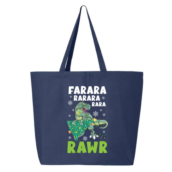 Fa Ra Ra Rawr Christmas Day Trex Holiday Season Santa Claus Gift 25L Jumbo Tote