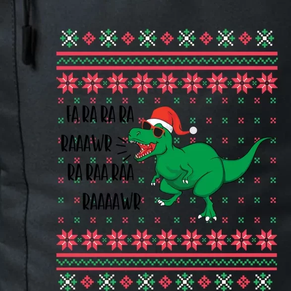 Fa Ra Ra Rawr Dinosaur Santa Hat Ugly Sweater Christmas Trex Great Gift Daily Commute Backpack