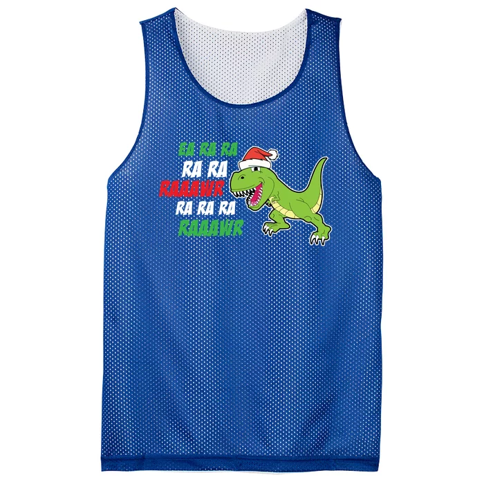 Fa Ra Ra Rawr Funny Dinosaur Christmas Gift Mesh Reversible Basketball Jersey Tank