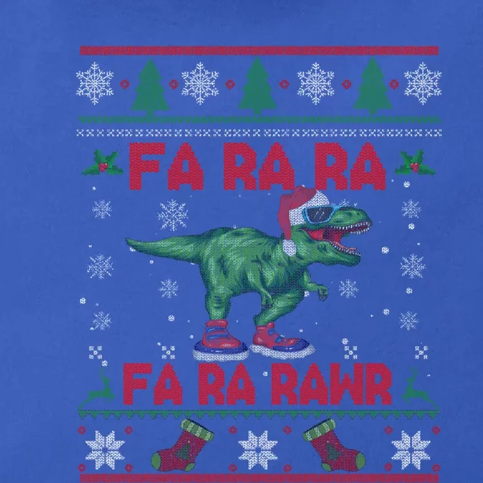 Fa Ra Ra Rawr Funny Christmas Sweater Santa Tgiftrex Dinosaur Gift Zip Tote Bag