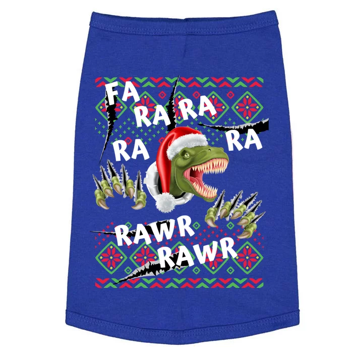 Fa Ra Ra Rawr Rawr Christmas Dinosaurs Xmas Pajamas Gift Doggie Tank