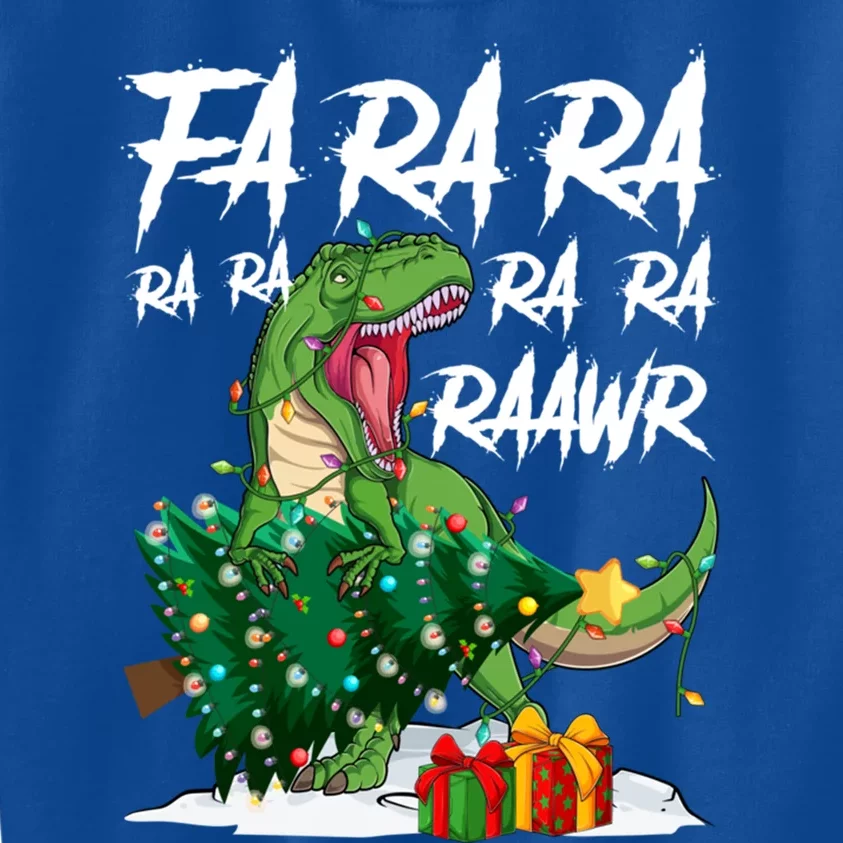 Fa Ra Ra Rawr Santa T Rex Xmas Pajama Merry Christmas Great Gift Kids Sweatshirt