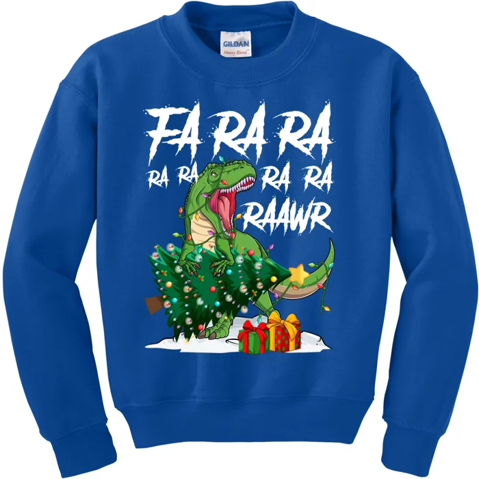 Fa Ra Ra Rawr Santa T Rex Xmas Pajama Merry Christmas Great Gift Kids Sweatshirt