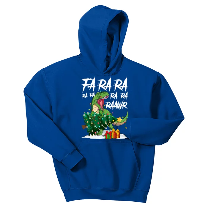 Fa Ra Ra Rawr Santa T Rex Xmas Pajama Merry Christmas Great Gift Kids Hoodie