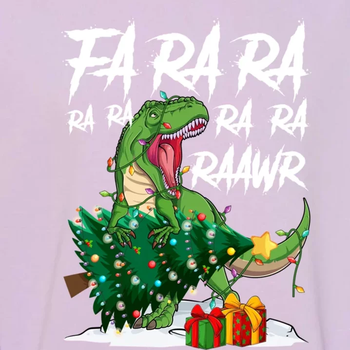 Fa Ra Ra Rawr Santa T Rex Xmas Pajama Merry Christmas Great Gift Garment-Dyed Sweatshirt