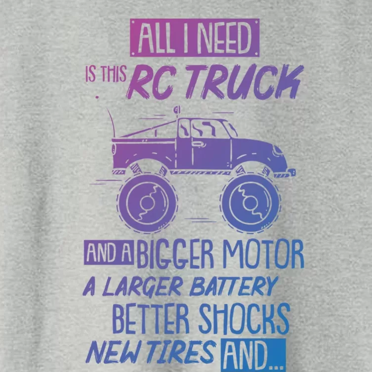 Funny Rc Racing Rc Truck Radio Controlled Rc Car Saying Cute Gift Women's Crop Top Tee