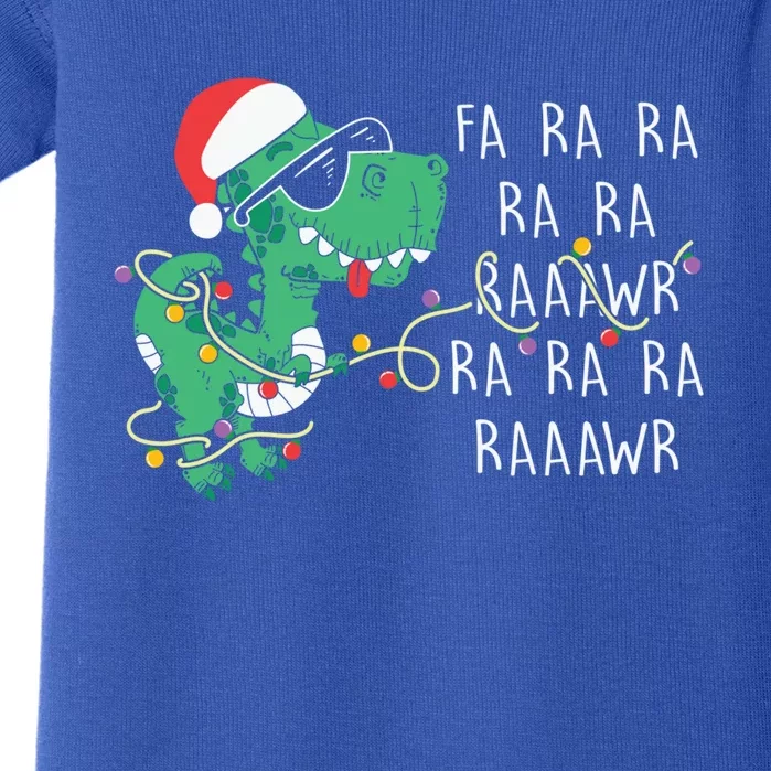 Fa Ra Ra Rawr Santa Dinosaur Christmas Trex Family Pajamas Gift Baby Bodysuit