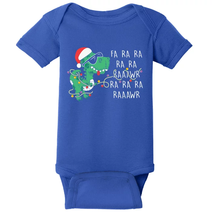 Fa Ra Ra Rawr Santa Dinosaur Christmas Trex Family Pajamas Gift Baby Bodysuit