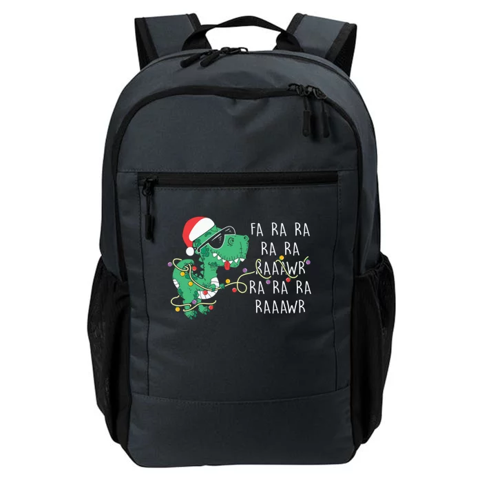 Fa Ra Ra Rawr Santa Dinosaur Christmas Trex Family Pajamas Gift Daily Commute Backpack