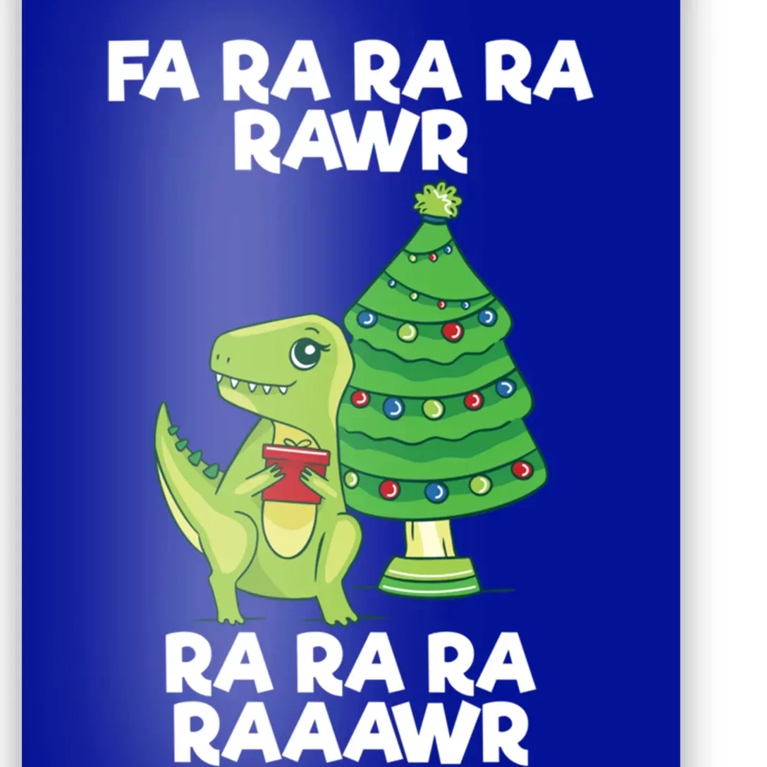 Fa Ra Rawr Christmas Tyrannosaurus Rex Xmas Santa Hat Cool Gift Poster