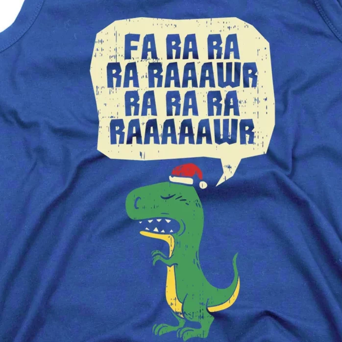 Fa Ra Rawr Christmas Trex Funny Santa Dinosaur Gift Tank Top