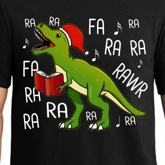 Fa Ra Rawr Trex Santa Christmas Carol Funny Fa La La Cool Gift Pajama Set