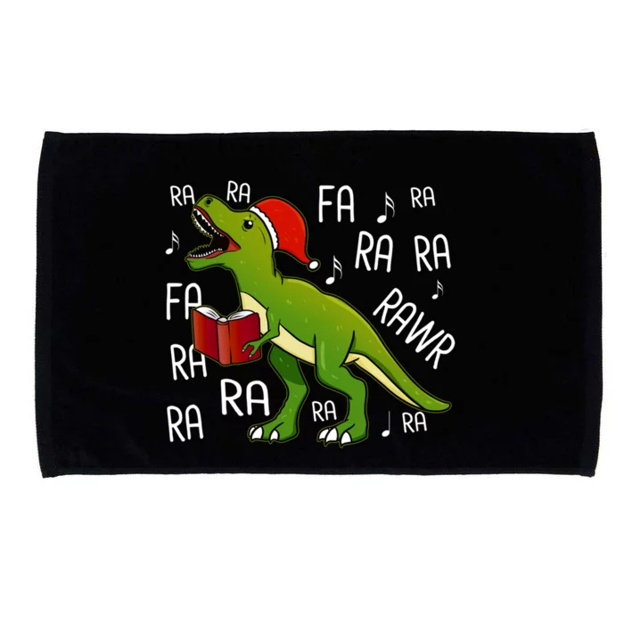 Fa Ra Rawr Trex Santa Christmas Carol Funny Fa La La Cool Gift Microfiber Hand Towel