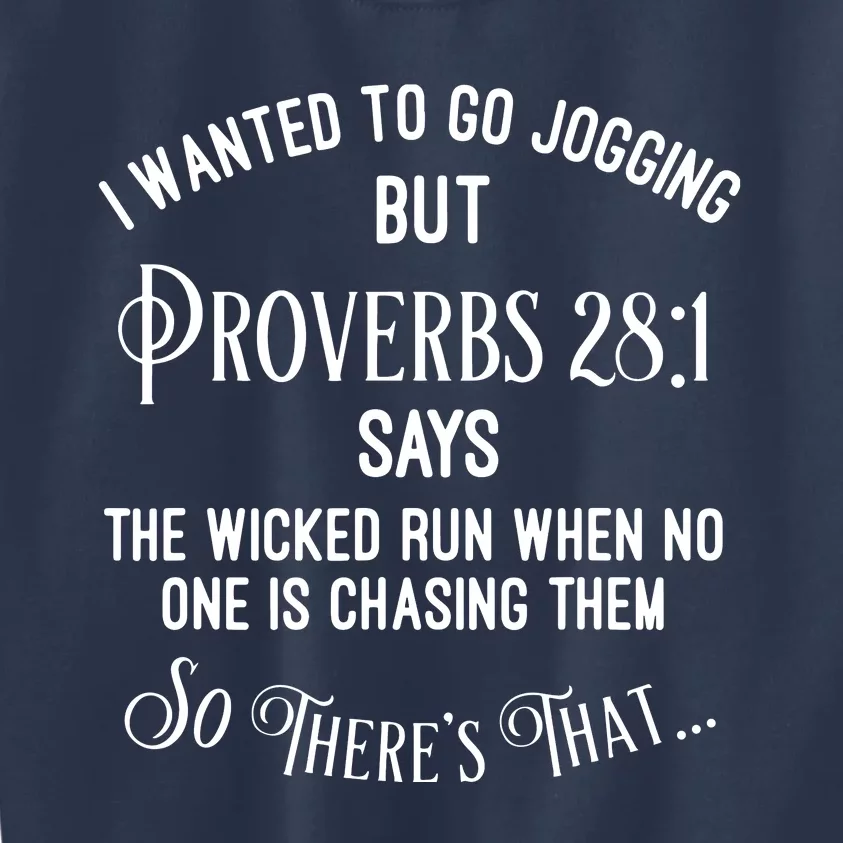 Funny Religious Running Kids Sweatshirt