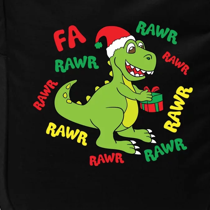 Fa Ra Ra Rawr Santasaurus Tgiftrex Dino Santa Claus Dinosaur Gift Impact Tech Backpack