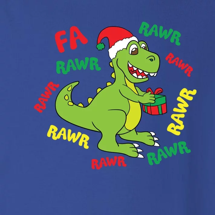 Fa Ra Ra Rawr Santasaurus Tgiftrex Dino Santa Claus Dinosaur Gift Toddler Long Sleeve Shirt