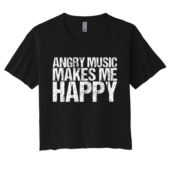 Funny Rockn Roll Saying For A Hard Rock Music Fan Women's Crop Top Tee