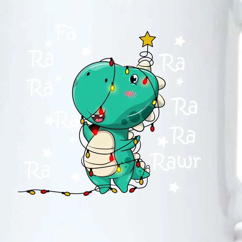 Fa Ra Rawr T Rex Santa Christmas Carol Funny Dinosaur Xmas Funny Gift Black Color Changing Mug