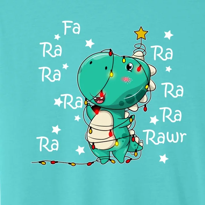 Fa Ra Rawr T Rex Santa Christmas Carol Funny Dinosaur Xmas Funny Gift ChromaSoft Performance T-Shirt