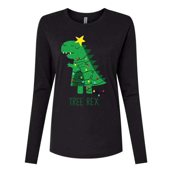 Fa Ra Ra Rawr Tree Rex Funny Merry Christmas Dinosaur Great Gift Womens Cotton Relaxed Long Sleeve T-Shirt