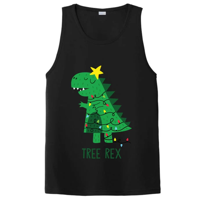 Fa Ra Ra Rawr Tree Rex Funny Merry Christmas Dinosaur Great Gift Performance Tank