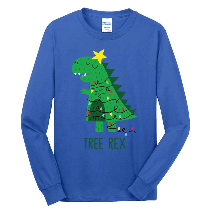 Fa Ra Ra Rawr Tree Rex Funny Merry Christmas Dinosaur Great Gift Tall Long Sleeve T-Shirt