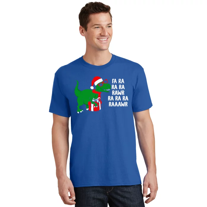 Fa Ra Rawr Christmas Tyrannosaurus Rex Xmas Santa Hat Gift T-Shirt