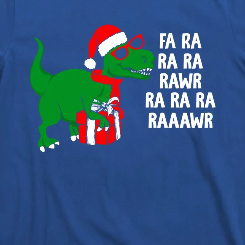 Fa Ra Rawr Christmas Tyrannosaurus Rex Xmas Santa Hat Gift T-Shirt