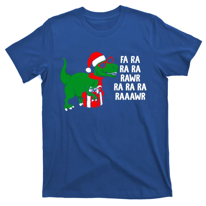 Fa Ra Rawr Christmas Tyrannosaurus Rex Xmas Santa Hat Gift T-Shirt